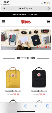 Fake top fjallraven website