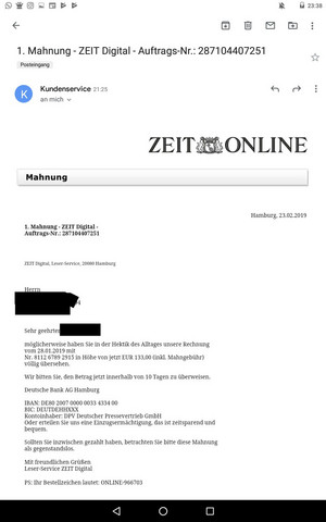 Sind mahnungen per email gültig Sind mahnungen per email gültig