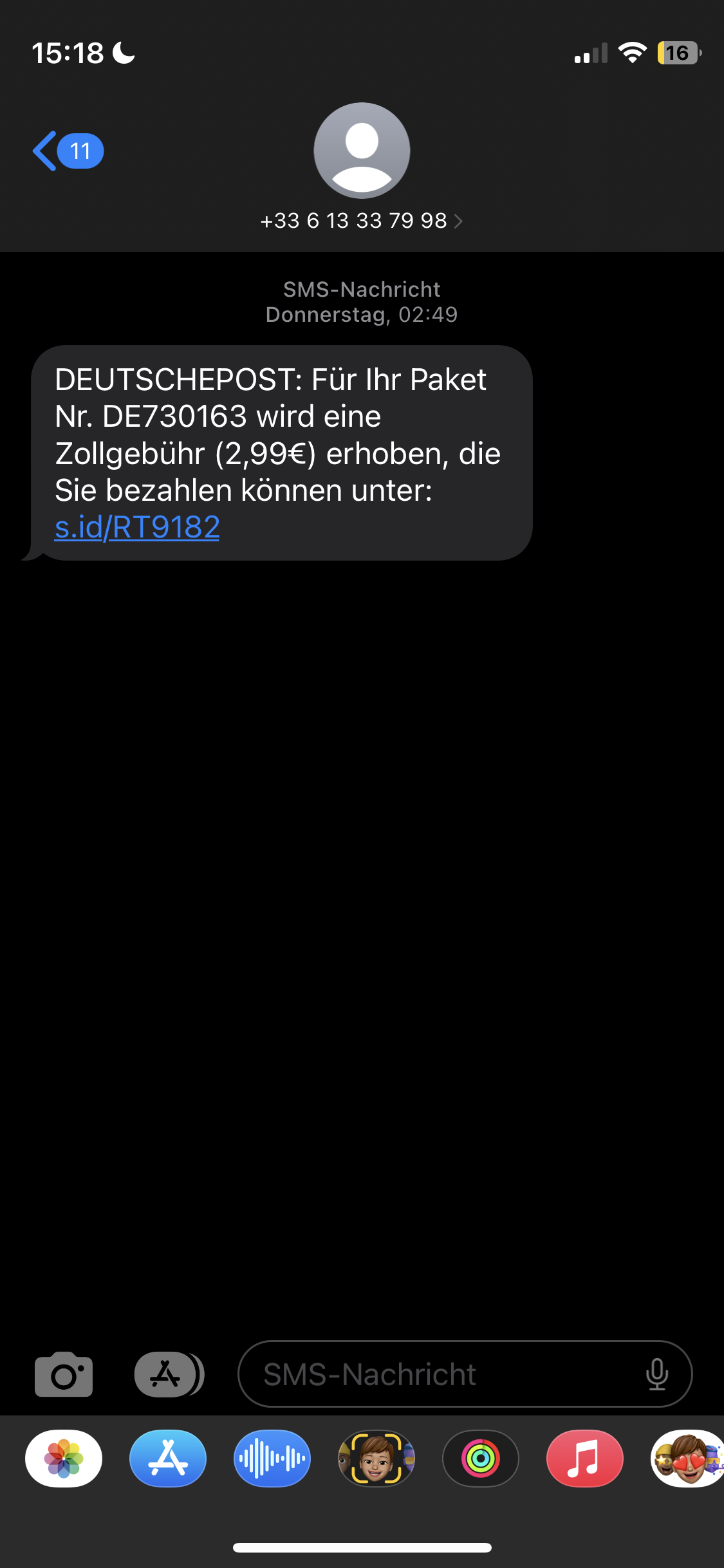 fake nachricht deutsche post zollgebühren