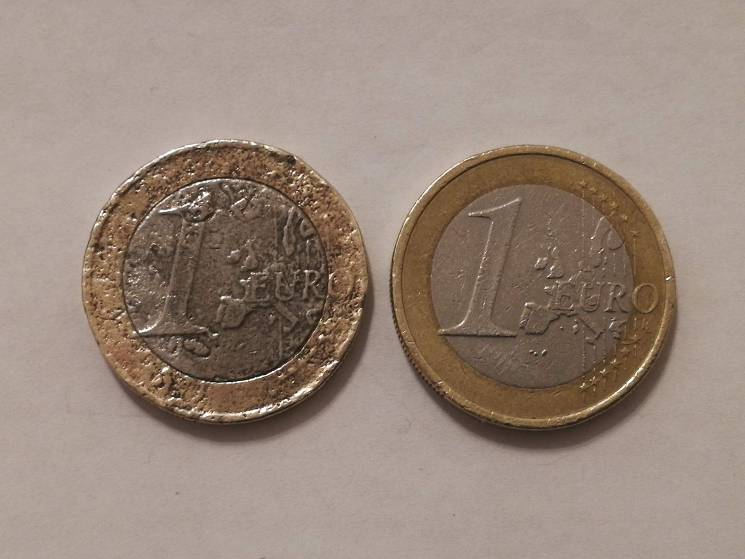 Falsche Euro Münze? (Geld, Münzen, Sammlerstück)