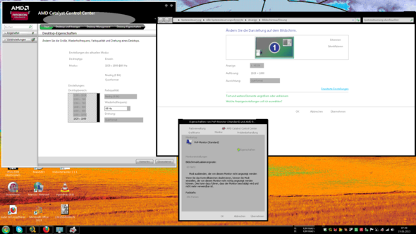 Das passiert mit der Farbtiefe, wenn ich den Takt auf 60 Hz erhöhe - (PC, Grafikkarte, Windows 7)