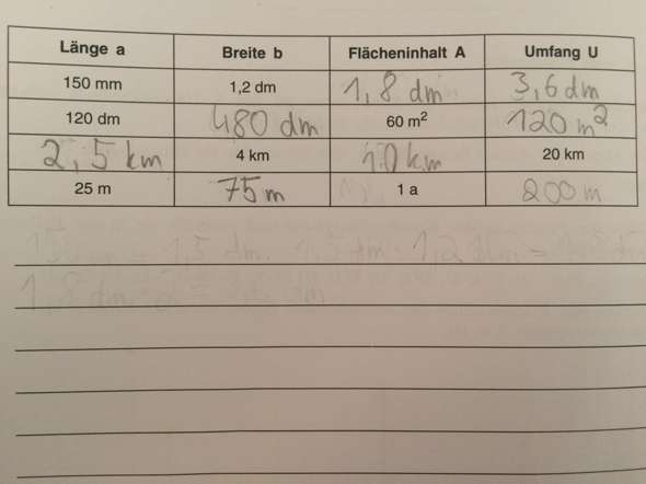 Fehlende Grossen Fur Rechtecke In Mathe Richtig Berechnet Grosse