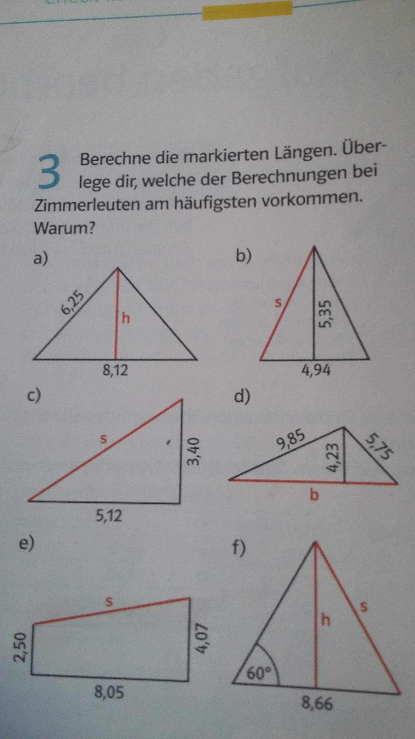 Fehlende Seiten Eines Dreiecks Berechnen
