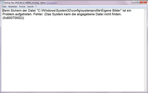 Problem????? - (Windows 7, Datensicherung, Systemabbild)