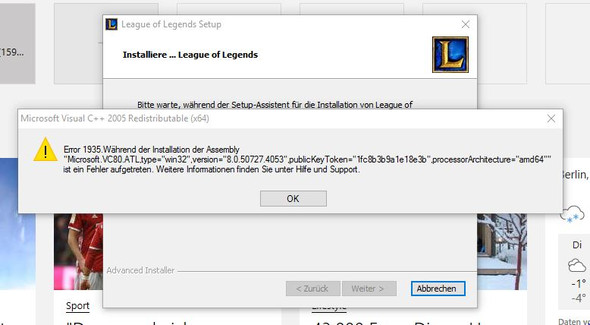 Fehler: - (lol, League of Legends)