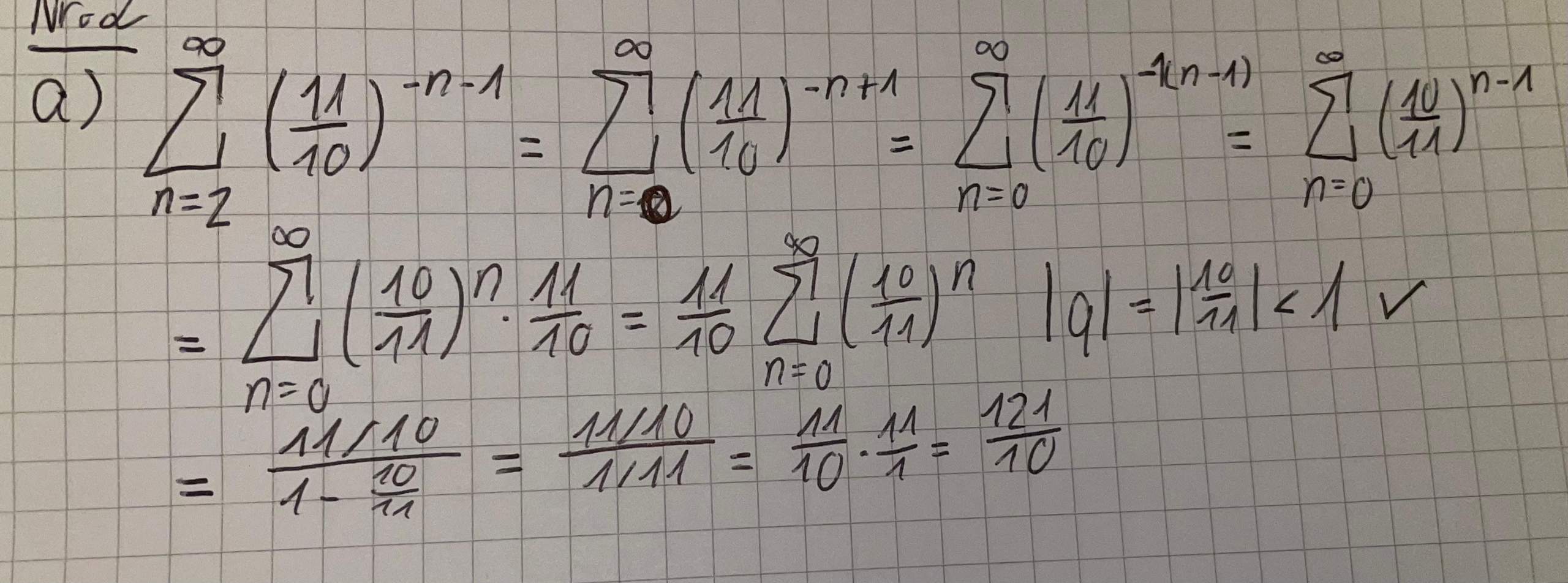 Fehler bei Wert einer Folge? (Mathematik, rechnen, Gleichungen)