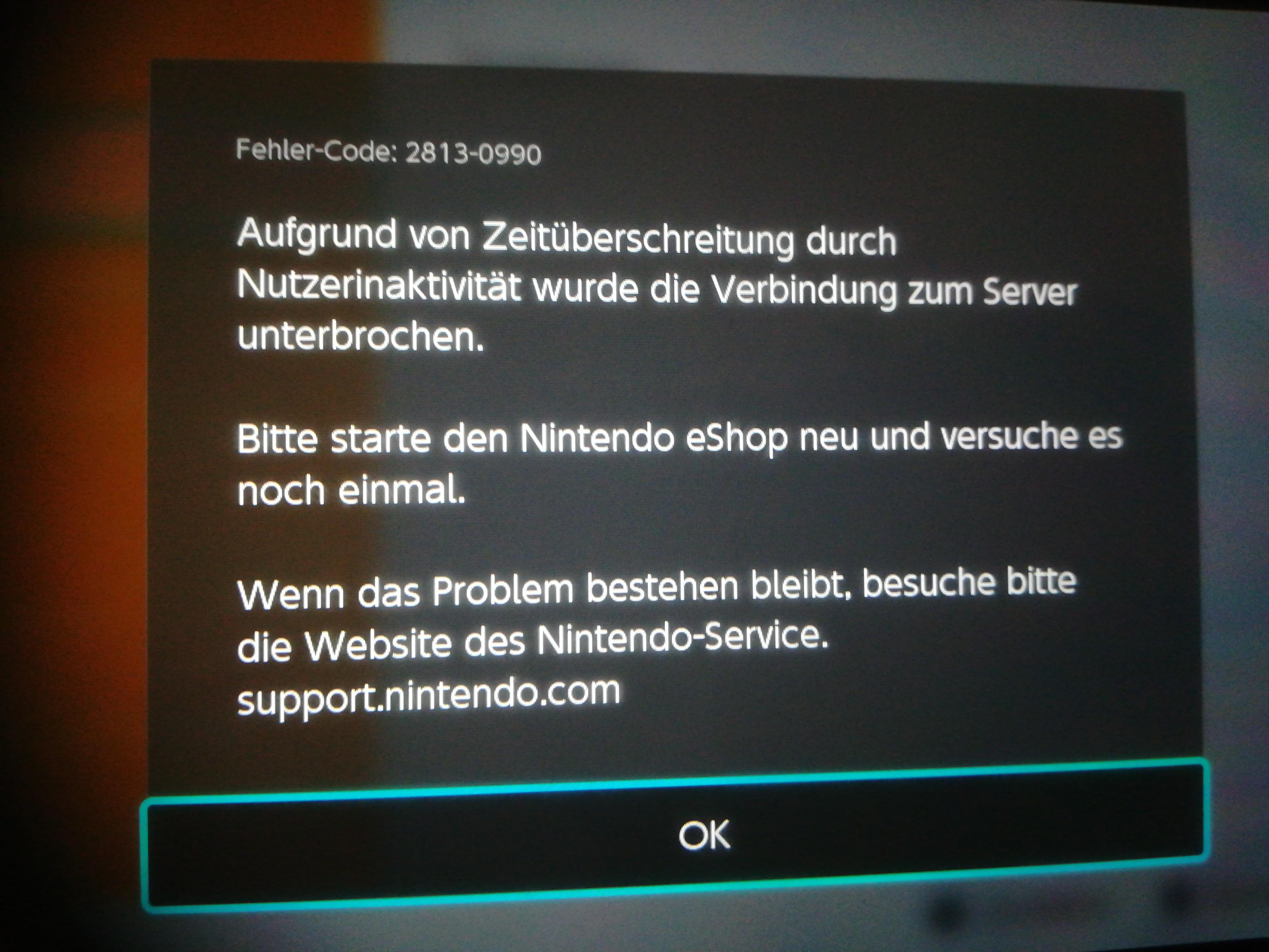 Fehler Code 2813 0990 Switch Was Jetzt Computer Technik Spiele Und Gaming