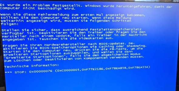 Fehleranzeige beim hochfahren von Windows XP? (PC, Notebook, Laptop)
