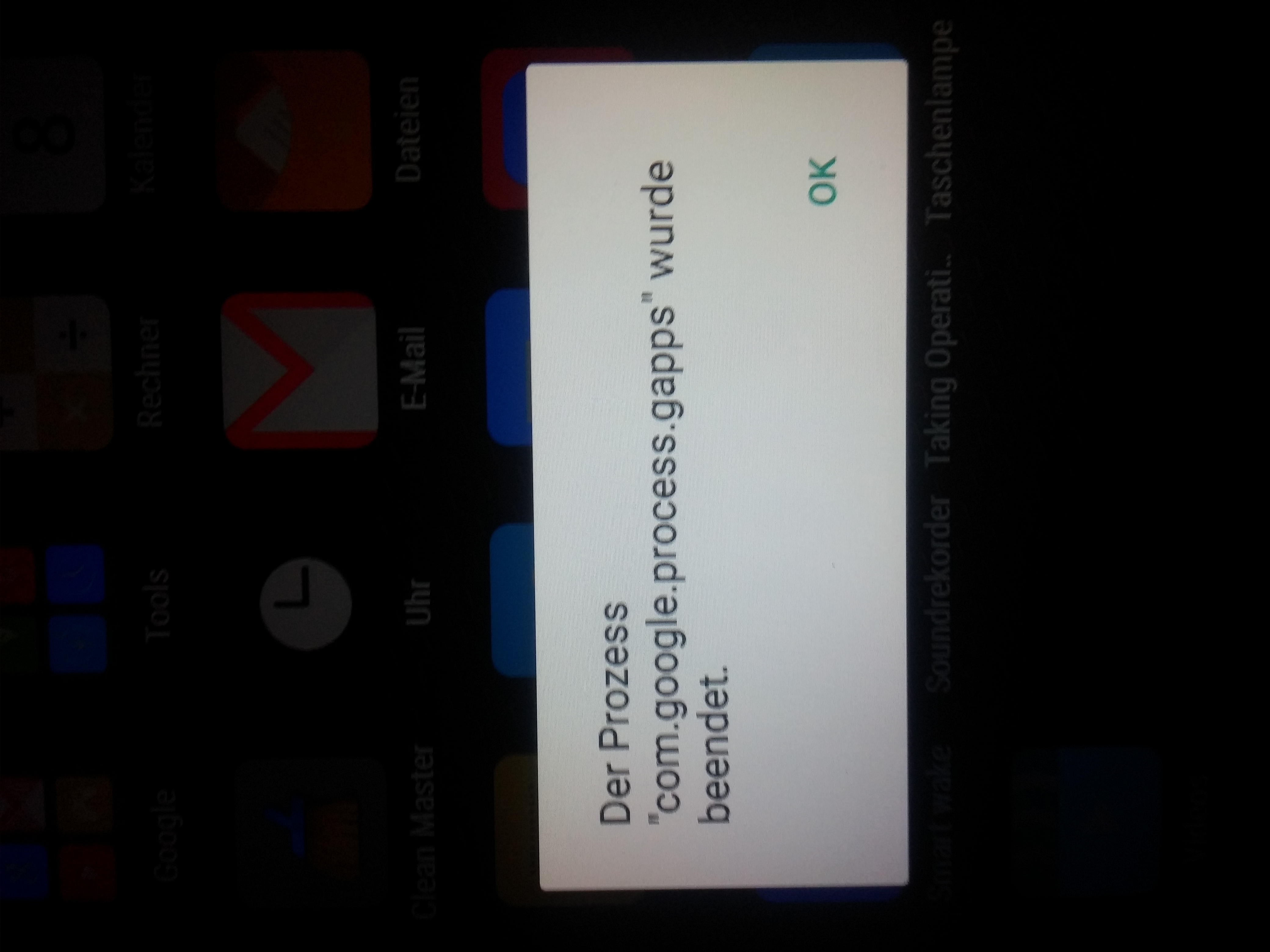 Fehlermeldung Bei Android Handy Google Apps