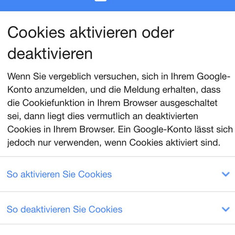 Hier ist die Fehlermeldung. - (Google, Fehlermeldung, Konto)