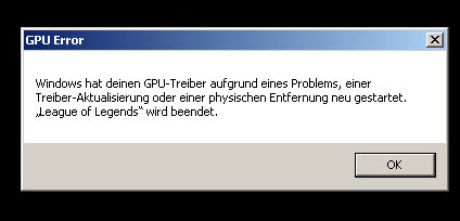 Fehlermeldung bei League of Legends? (Computer, Technik, PC)