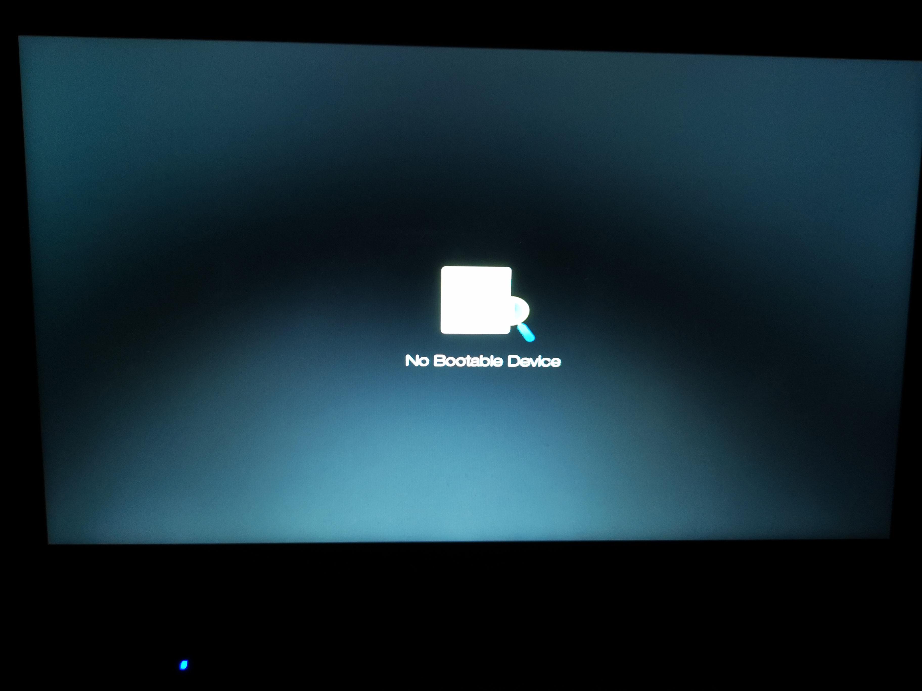 no bootable device when installing windows on mac