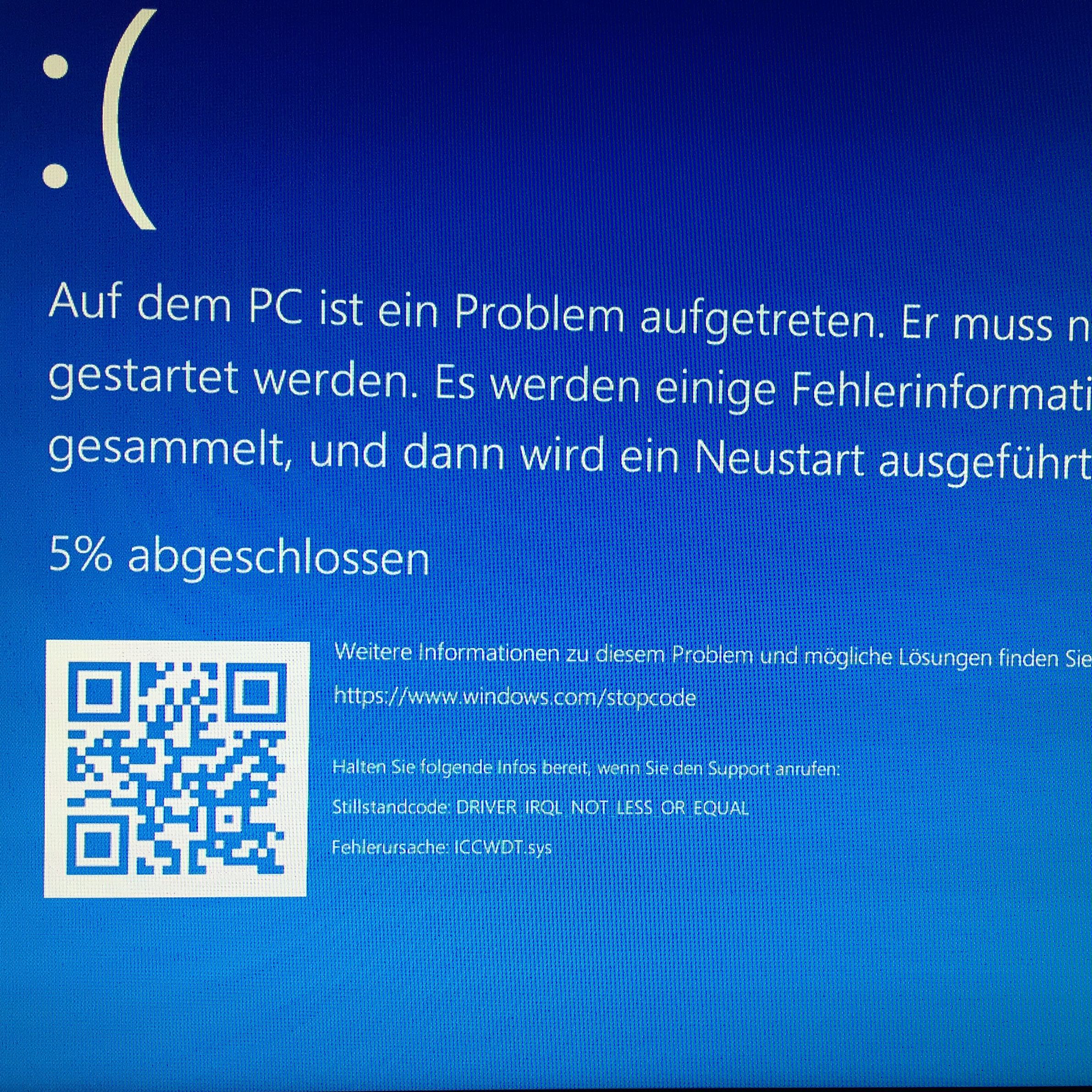 Fehlermeldung und PC stürzt ab? (Computer, IT, Absturz)