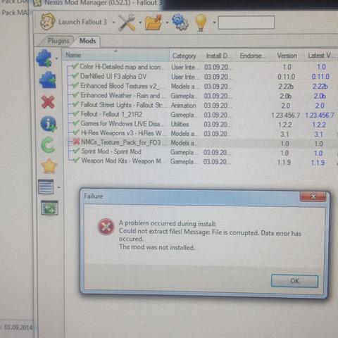 Hier die Fehlermeldung - (Computer, Windows 7, Mods)