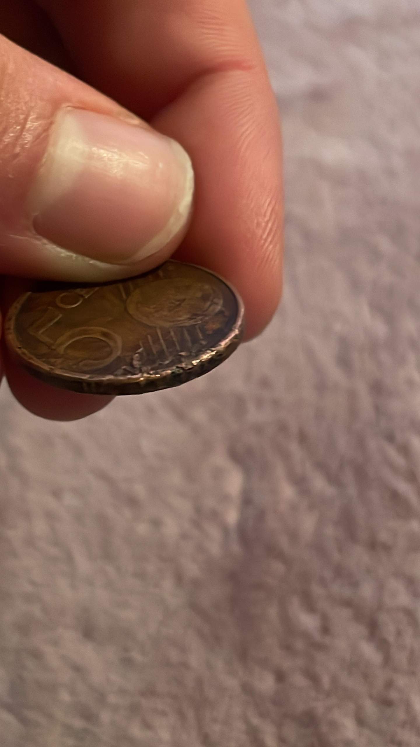Fehlprägung 5 Cent? (Geld, Münzen)