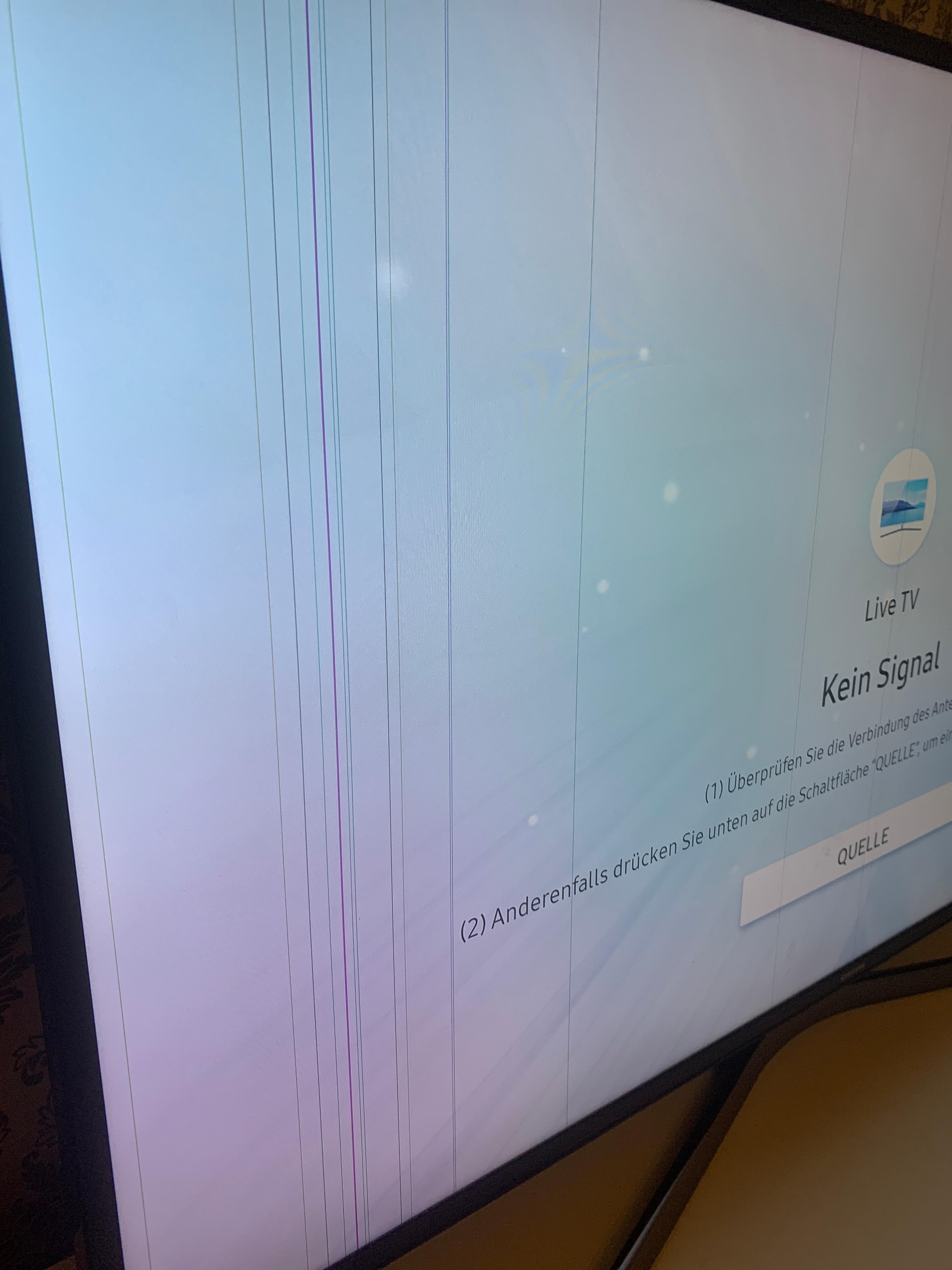 Fernsehr hat Streifen im Bild? (Technik, Samsung, Fernsehen)