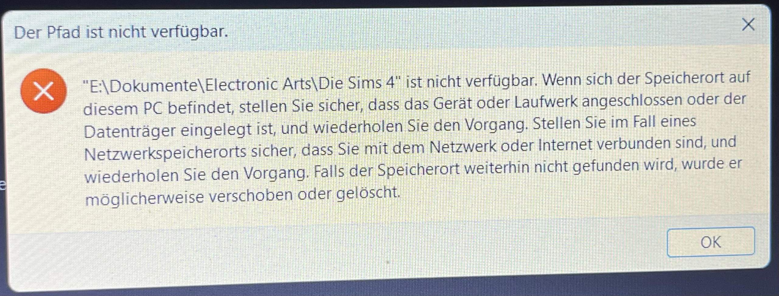 FestplattePfad nicht verfügbar? Technik, Speicher)