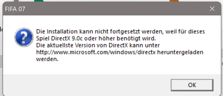 Directx Lässt Sich Nicht Installieren Windows 7