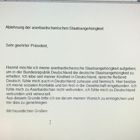 Hier ist der Brief,soll auch nicht Übelst lang werden  - (Brief, Staatsbürgerschaft)