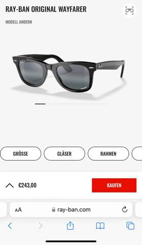 Findet ihr die Ray Ban Sonnenbrille zu teuer für den Preis?