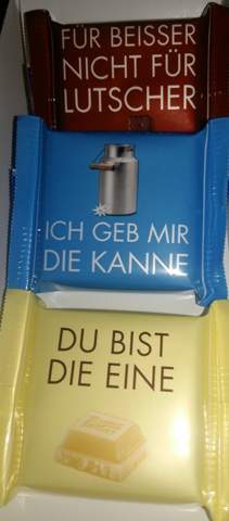 Findet Ihr Die Spruche Auf Der Schokolade Angemessen