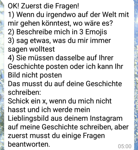 Status fragen whatsapp kettenbrief Whatsapp kettenbrief