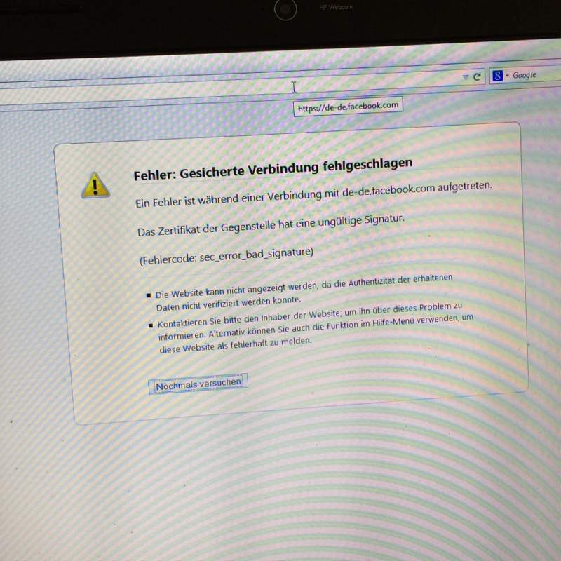 1&1 Anmeldung Beim Internetanbieter Ist Fehlgeschlagen Bad Form Was tun bei Firefoxmeldung: Fehler: Gesicherte Verbindung
