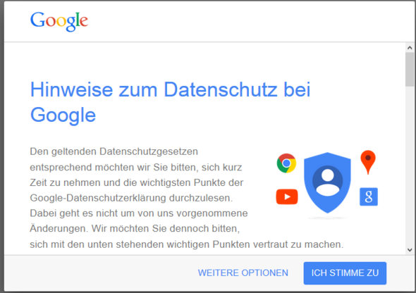 Hinweis zum Datenschutz von Google - (Google, Mozilla Firefox)