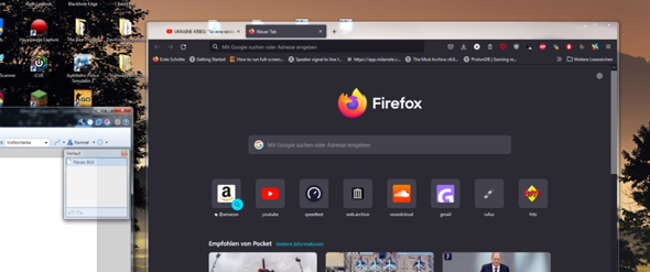 Firefox Windows 7 weisser Rand?