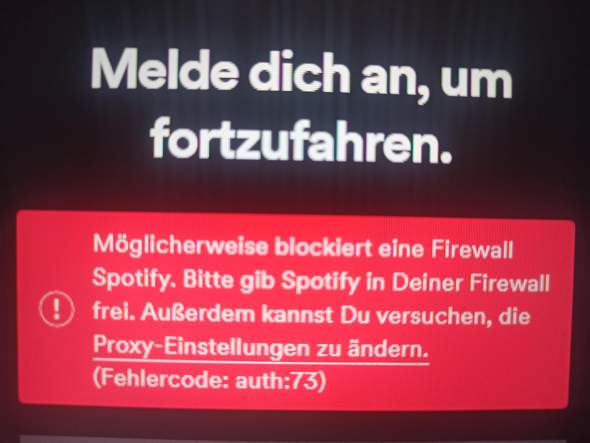 Firewall blockiert Spotify?
