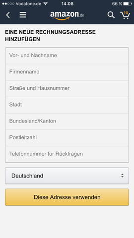 Amazon - (Amazon, Bestellung, Adresse)