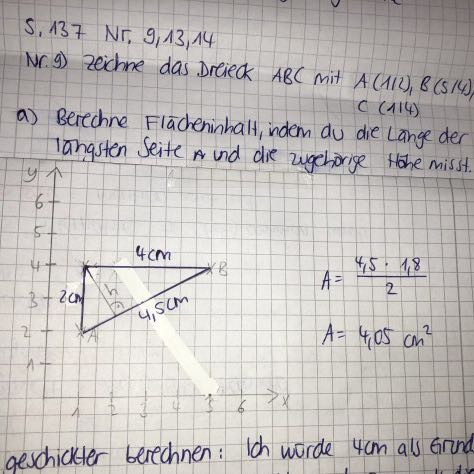 Lösung - (Schule, Mathematik, Dreieck)