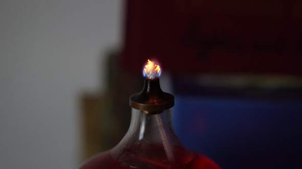 Flamme von Öl-Lampe zu klein - warum?