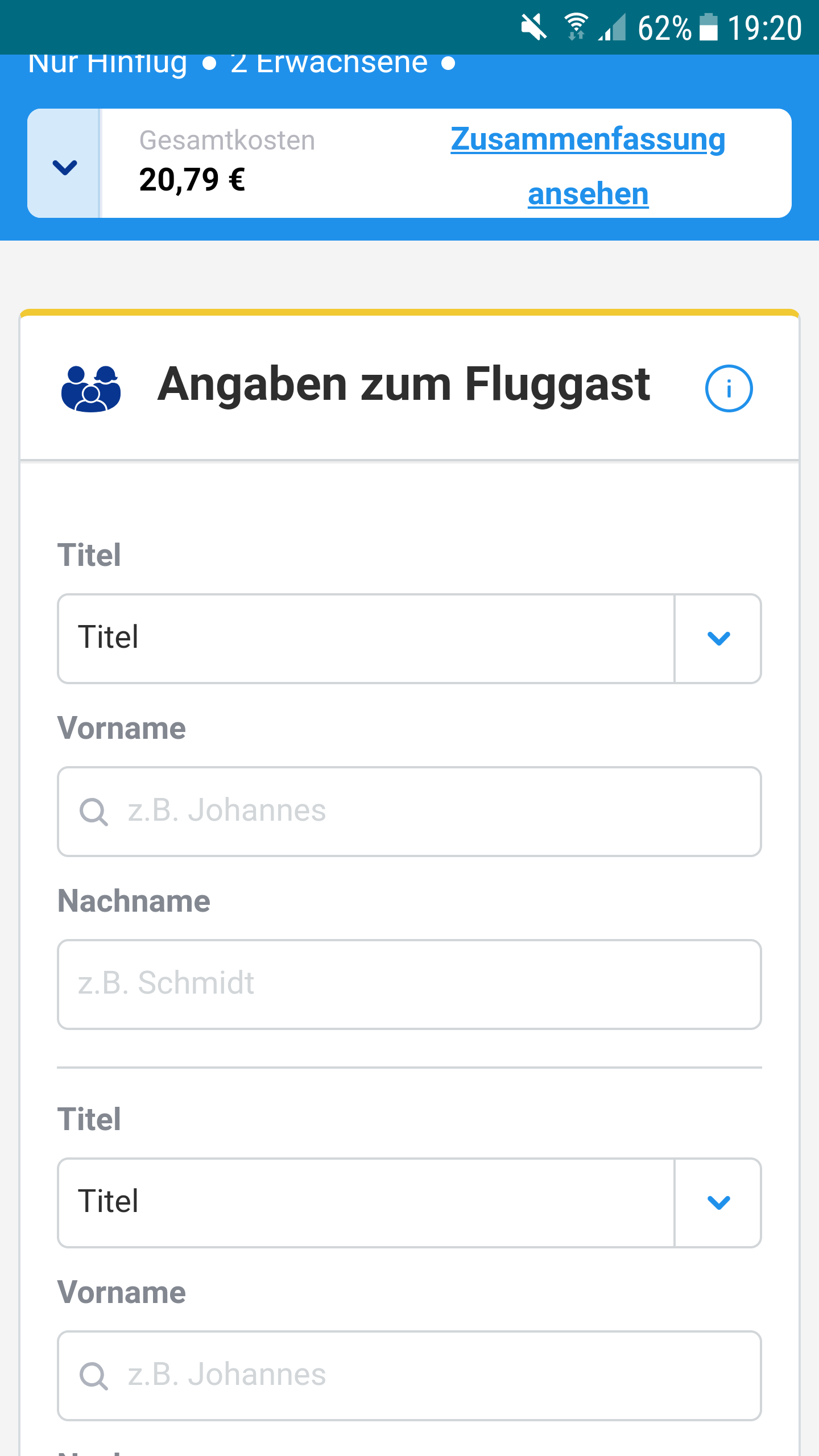 Flug buchen kompletter name angeben? (Reisen und Urlaub, Ryanair)