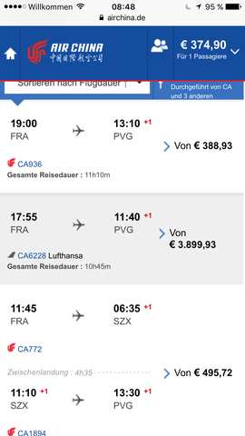 Preise der Airlines - (Reise, Flugzeug, fliegen)
