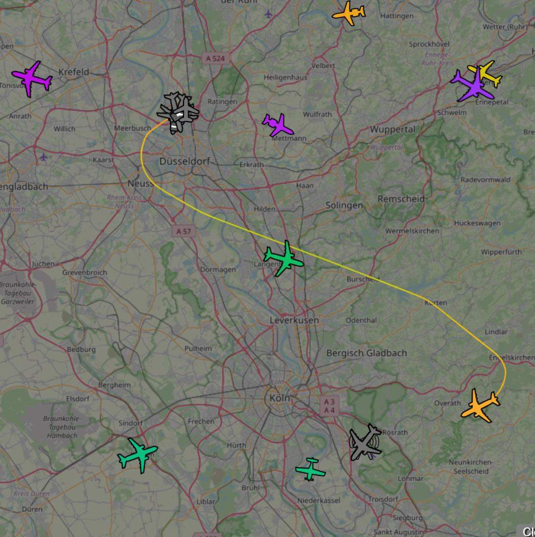 Flug von Düsseldorf nach Köln? (Flugzeug, Flughafen, Eurowings)