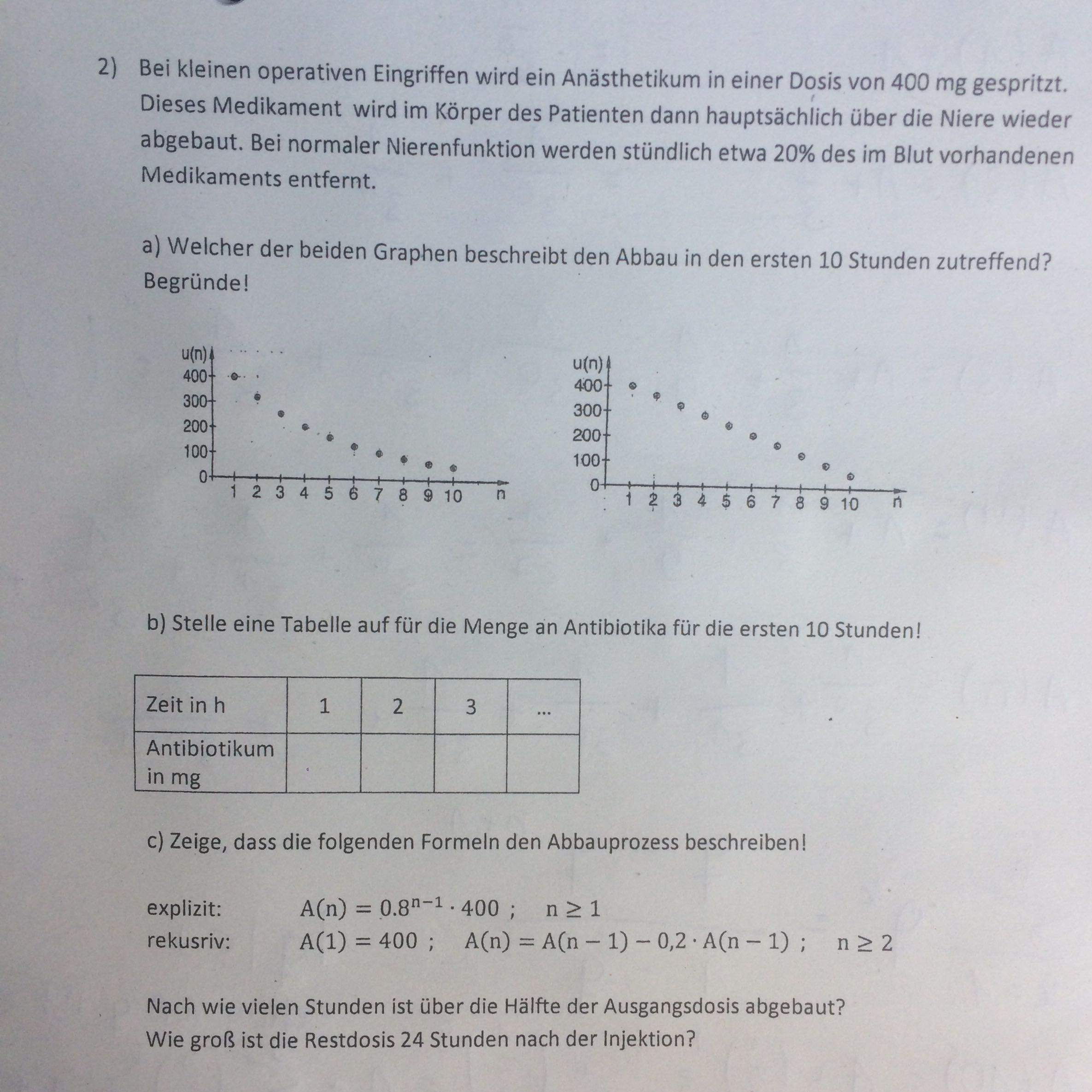 Folgen, Reihen? Rekursionsformel? Mathe Hilfe? (Schule, Mathematik