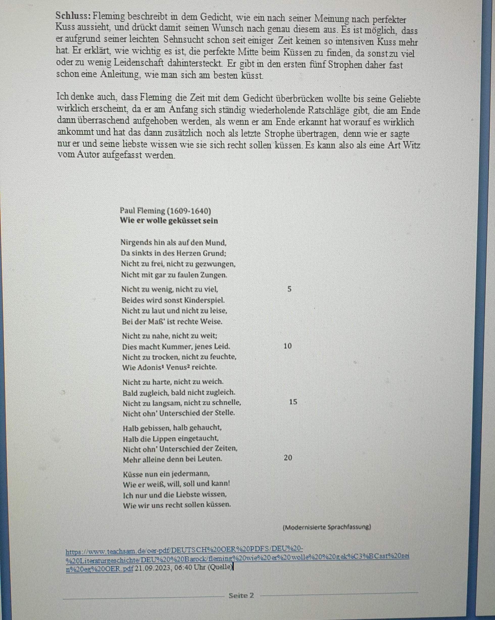 Formale Gedichtsanalyse, wie? (Deutsch, Abitur, Analyse)