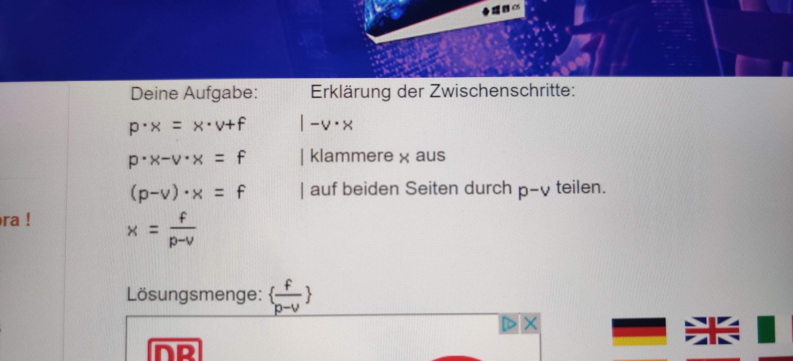 Formel nach x auflösen? (Schule, Mathe, Mathematik)