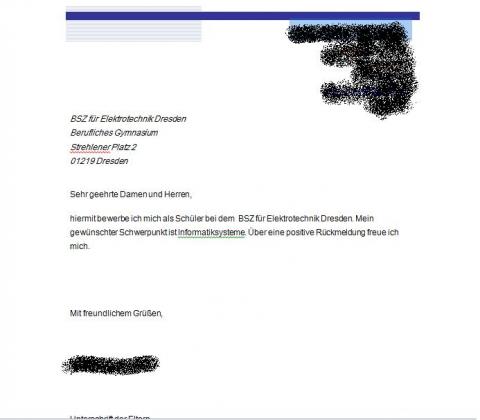 Formloser Antrag Bild Beigehangt Bitte Gucken Bewerbung Formloses Bewerbungsschreiben Schule