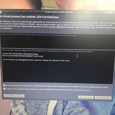 das kommt dann immer computer technik spiele - fortnite crasht immer