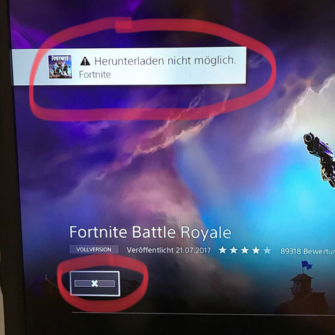 Woran kann das liegen ? - (PlayStation 4, Download, Fortnite)