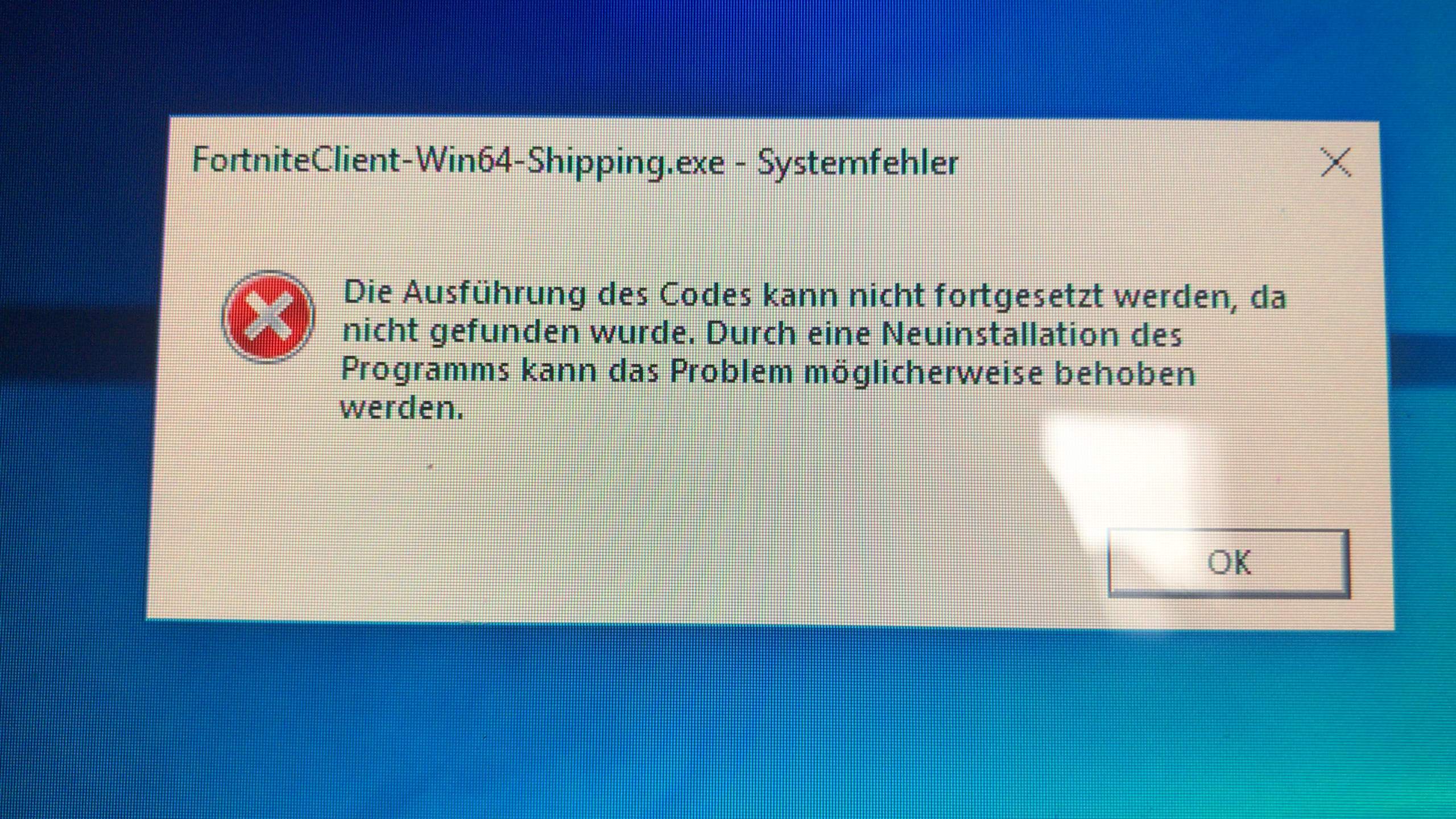 Fortnite startet nicht (eine Art Fehlermeldung)(Pc)?