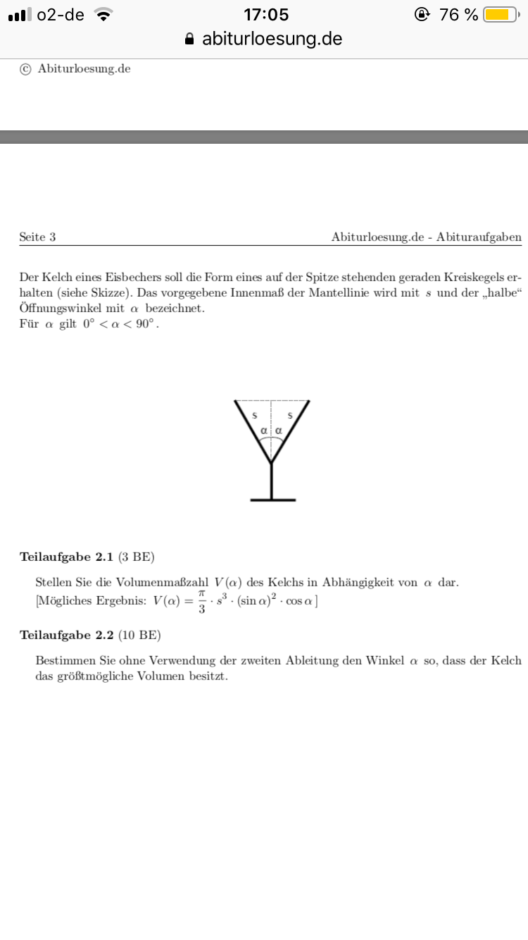 Extremwertaufgaben Mit Lösungen Abitur