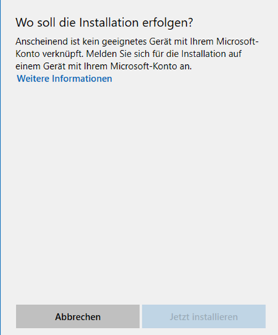 Frage wegen Download beim Microsoft Store?