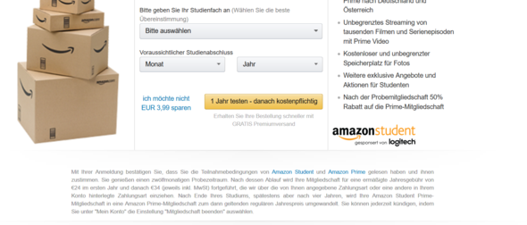 Frage Zu Amazon Student Prime Ein Jahr Gratis Bestellung Mitgliedschaft Kostenfrei