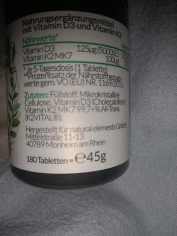 Frage zu diesen Vitamin D3 Tabletten?