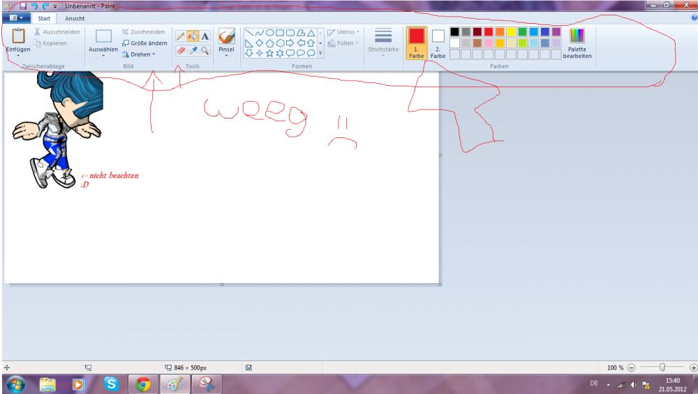 Frage Zu Paint Warum Geht Die Menuleiste Dauernt Weg Menu