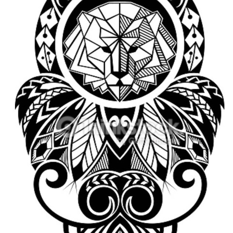 Tattoo - (Tattoo, Löwe, Maori)