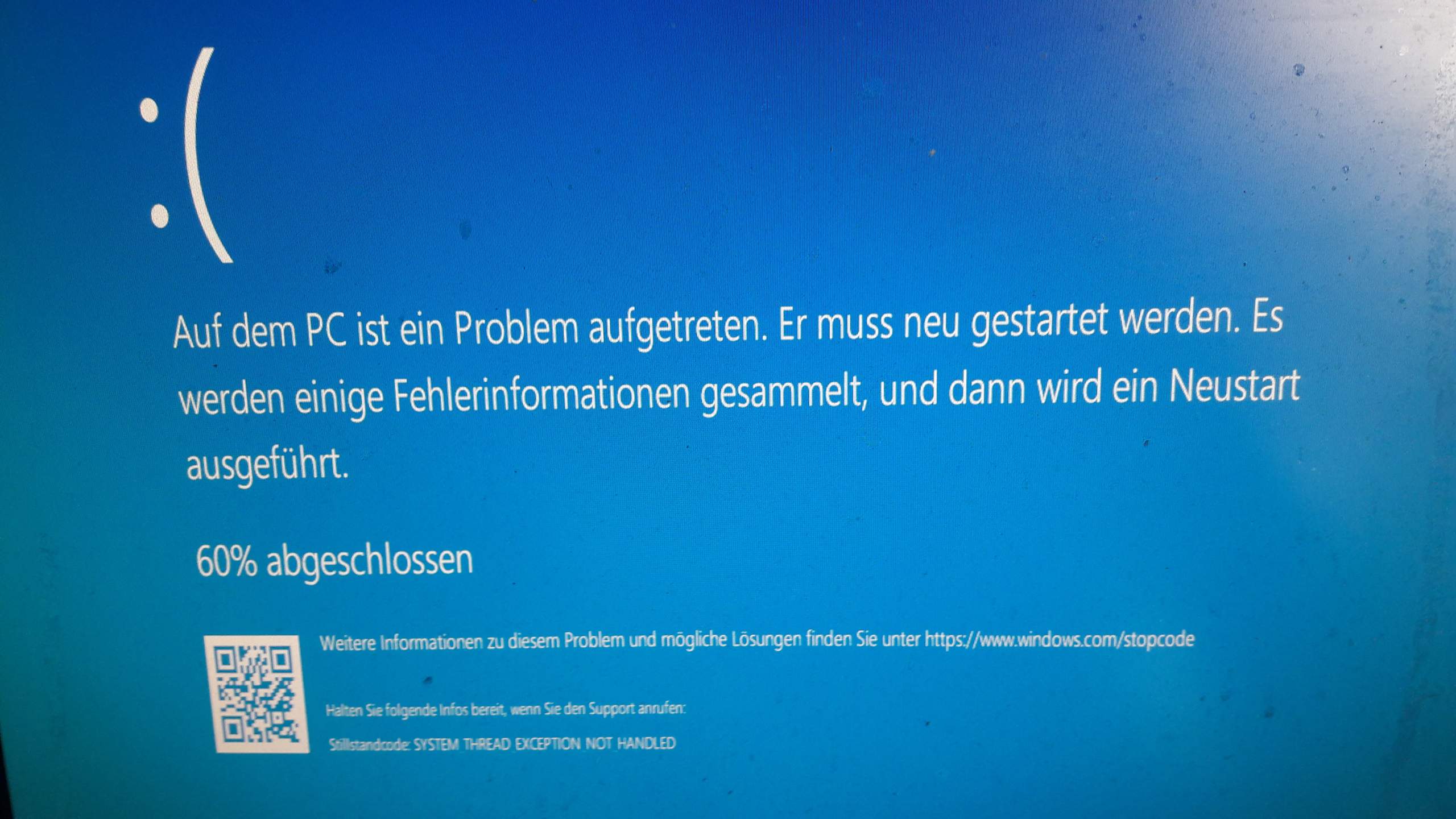 Frage zu Windows 10 Fehlermeldung? (Computer, PC, Betriebssystem)